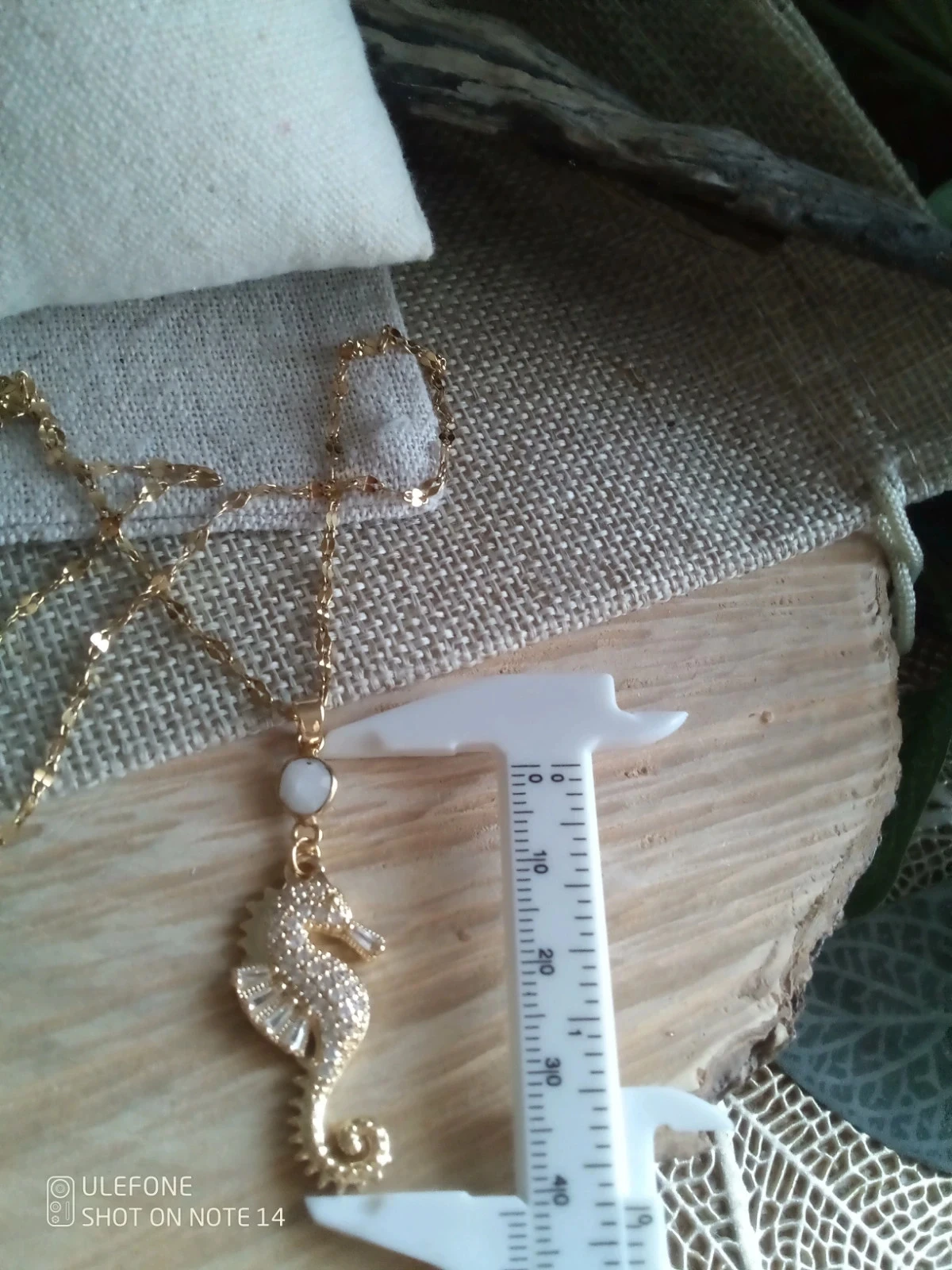 Bohemien maansteen en zeepaardje ketting – photo 2
